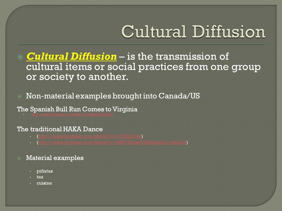 Cultural Diffusion